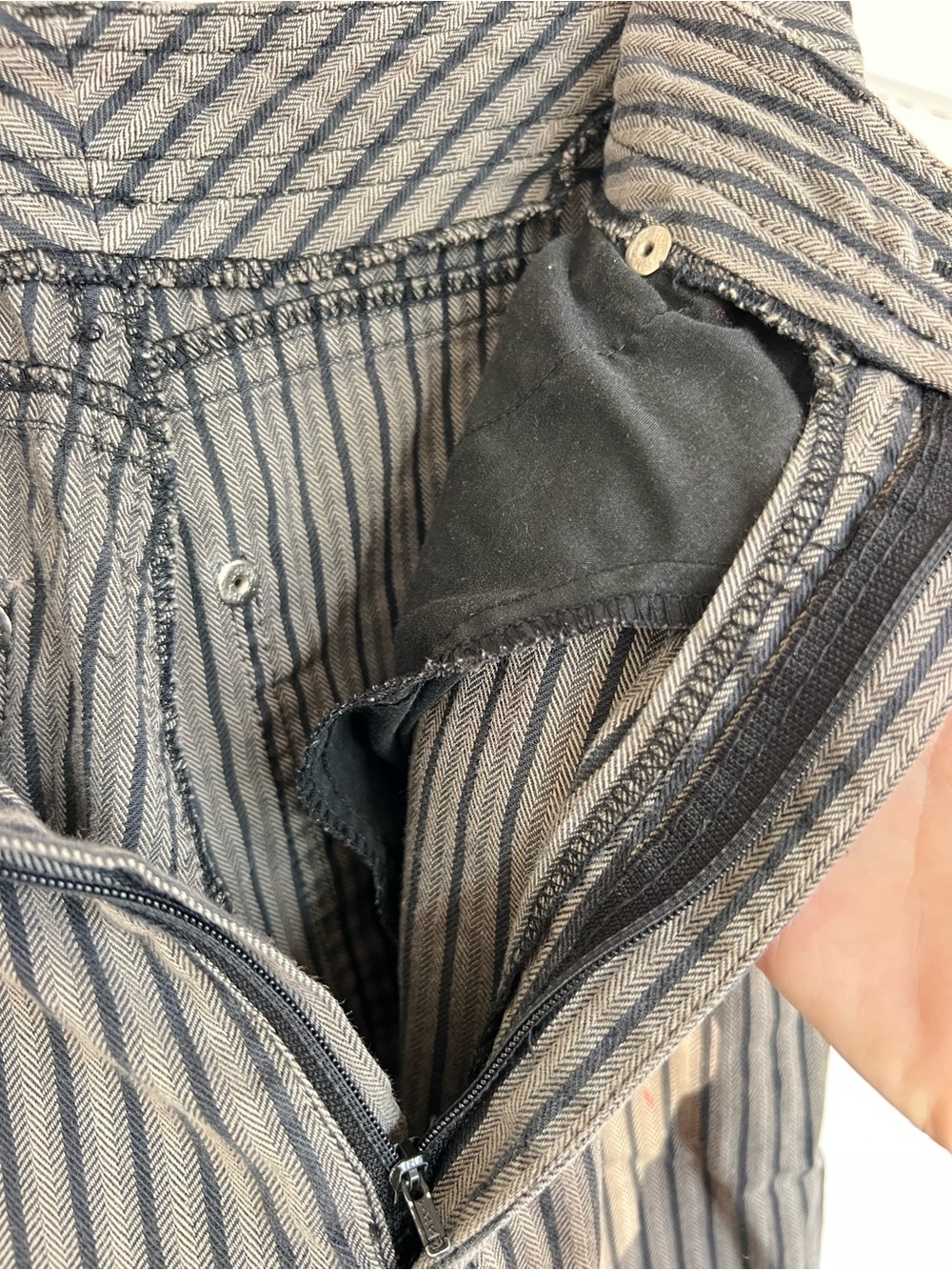 Vintage Liz Claiborne Striped Denim High-Waist Pants. Sz. 10 (modern Sm) - Picture 11 of 11